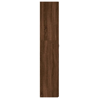 Kenkäkaappi ruskea tammi 80x35,5x180 cm tekninen puu
