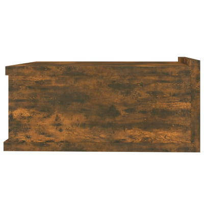 Kelluvat yöpöydät 2 kpl savutammi 40x30x15 cm tekninen puu