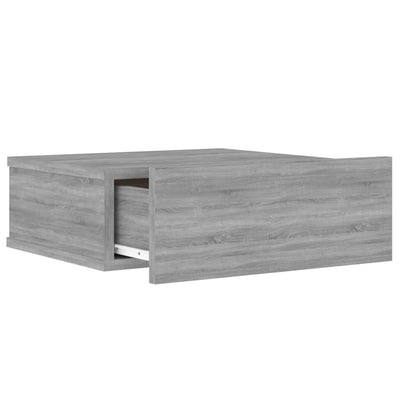Kelluva yöpöytä harmaa Sonoma 40x30x15 cm tekninen puu