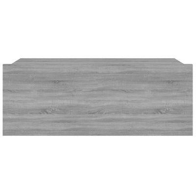 Kelluvat yöpöydät 2 kpl harmaa Sonoma 40x30x15 cm tekninen puu