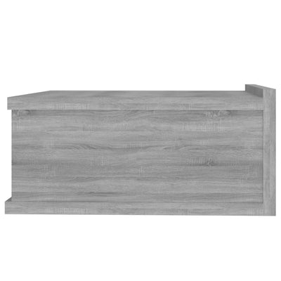 Kelluvat yöpöydät 2 kpl harmaa Sonoma 40x30x15 cm tekninen puu