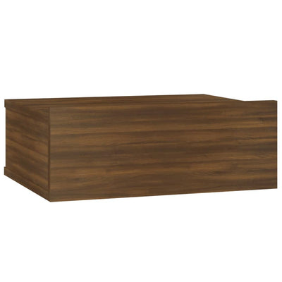 Kelluvat yöpöydät 2 kpl ruskea tammi 40x30x15 cm tekninen puu