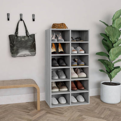 Kenkäteline harmaa Sonoma 54x34x100,5 cm tekninen puu