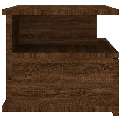Kelluvat yöpöydät 2 kpl ruskea tammi 40x31x27 cm tekninen puu