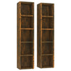 CD-hyllyt 2 kpl savutammi 21x16x93,5 cm tekninen puu