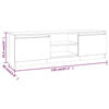 TV-taso ruskea tammi 120x30x35,5 cm tekninen puu