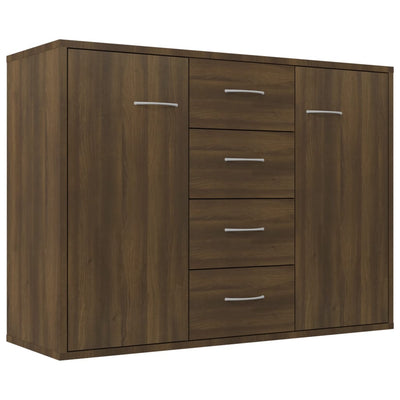 Senkki ruskea tammi 88x30x65 cm tekninen puu
