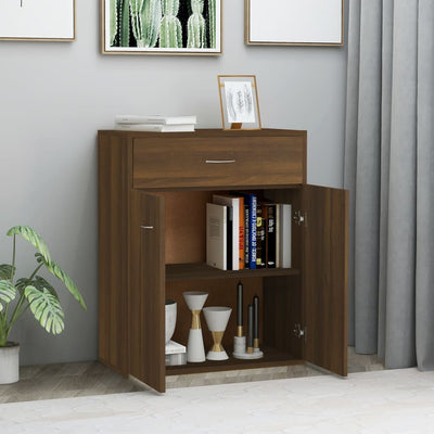 Senkki ruskea tammi 60x30x75 cm tekninen puu