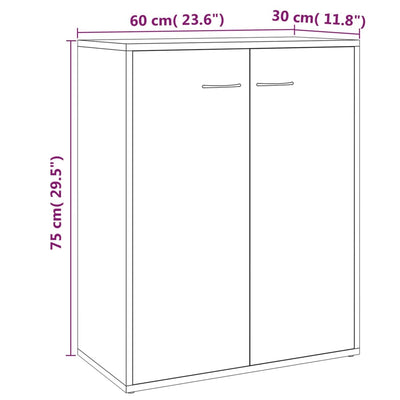 Senkki ruskea tammi 60x30x75 cm tekninen puu