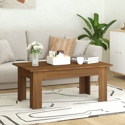 Sohvapöytä ruskea tammi 100x60x42 cm tekninen puu