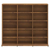 CD-hylly ruskea tammi 102x23x89,5 cm tekninen puu