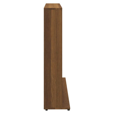 CD-hylly ruskea tammi 102x23x89,5 cm tekninen puu