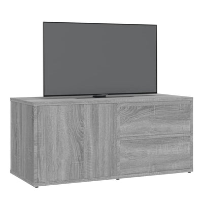 TV-taso harmaa Sonoma 80x34x36 cm tekninen puu