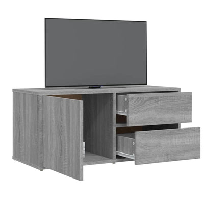 TV-taso harmaa Sonoma 80x34x36 cm tekninen puu