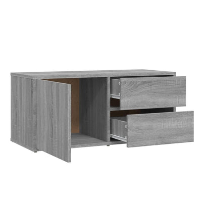 TV-taso harmaa Sonoma 80x34x36 cm tekninen puu