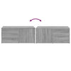 TV-taso harmaa Sonoma 80x34x36 cm tekninen puu