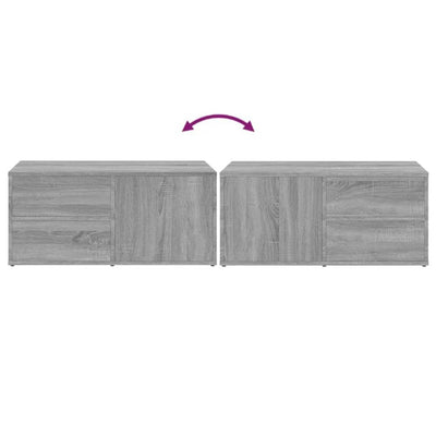 TV-taso harmaa Sonoma 80x34x36 cm tekninen puu