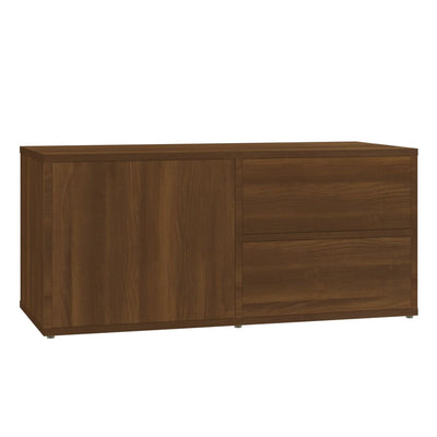 TV-taso ruskea tammi 80x34x36 cm tekninen puu