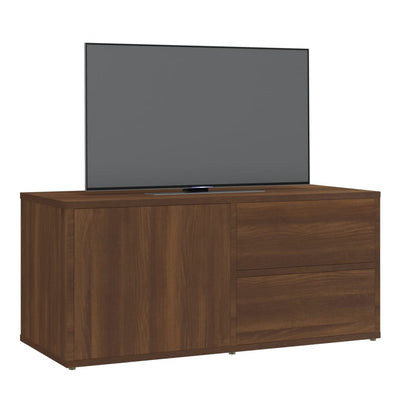 TV-taso ruskea tammi 80x34x36 cm tekninen puu