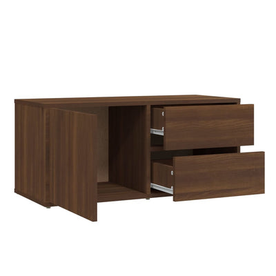 TV-taso ruskea tammi 80x34x36 cm tekninen puu