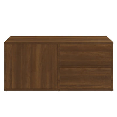 TV-taso ruskea tammi 80x34x36 cm tekninen puu