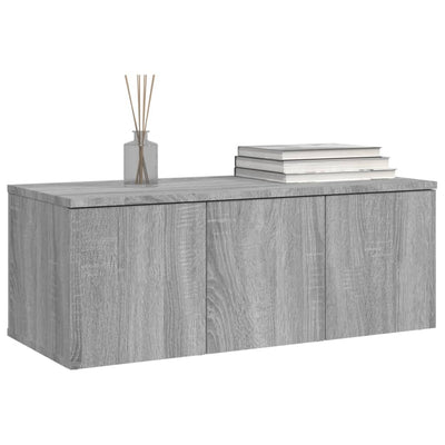 TV-taso harmaa Sonoma 80x34x30 cm tekninen puu