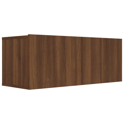 TV-seinäkaappi ruskea tammi 80x30x30 cm tekninen puu