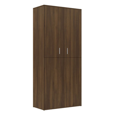 Kenkäteline ruskea tammi 80x39x178 cm tekninen puu