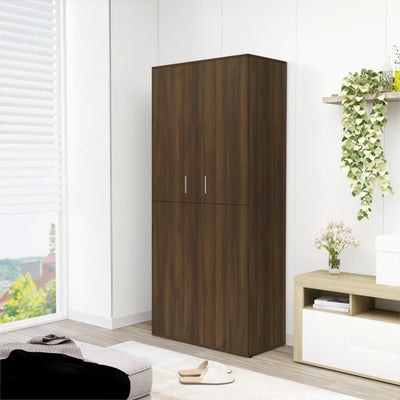 Kenkäteline ruskea tammi 80x39x178 cm tekninen puu