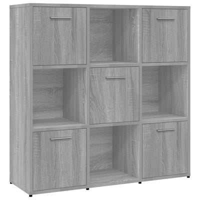 Kirjahylly harmaa Sonoma 90x30x90 cm tekninen puu