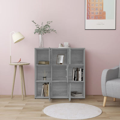 Kirjahylly harmaa Sonoma 90x30x90 cm tekninen puu