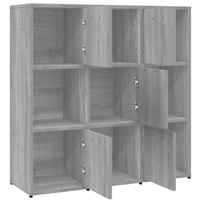 Kirjahylly harmaa Sonoma 90x30x90 cm tekninen puu