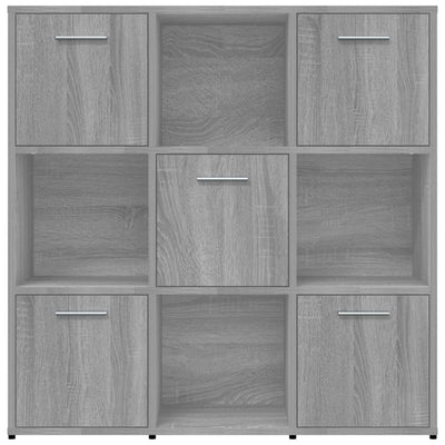 Kirjahylly harmaa Sonoma 90x30x90 cm tekninen puu