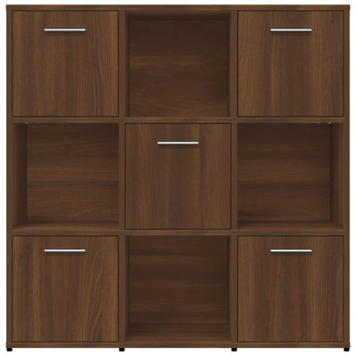 Kirjahylly ruskea tammi 90x30x90 cm tekninen puu