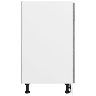 Harmaa alakaappi laatikolla Pompilas 40x46x81,5cm (puinen)