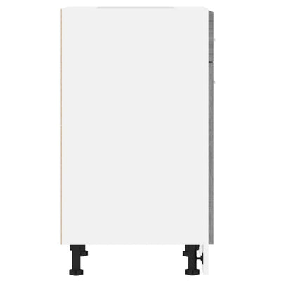 Harmaa alakaappi laatikolla Pompilas 50x46x81,5cm (puinen)