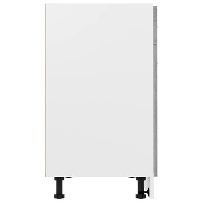 Harmaa alakaappi laatikolla Pompilas 80x46x81,5cm (puinen)