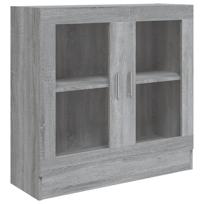 Vitriinikaappi harmaa Sonoma 82,5x30,5x80 cm tekninen puu