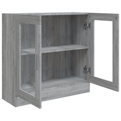 Vitriinikaappi harmaa Sonoma 82,5x30,5x80 cm tekninen puu