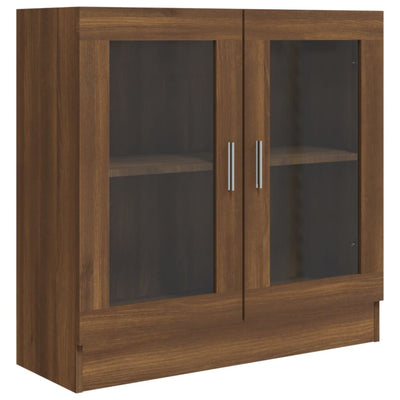 Vitriinikaappi ruskea tammi 82,5x30,5x80 cm tekninen puu