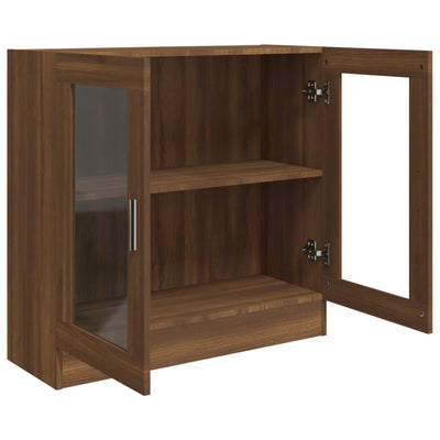 Vitriinikaappi ruskea tammi 82,5x30,5x80 cm tekninen puu
