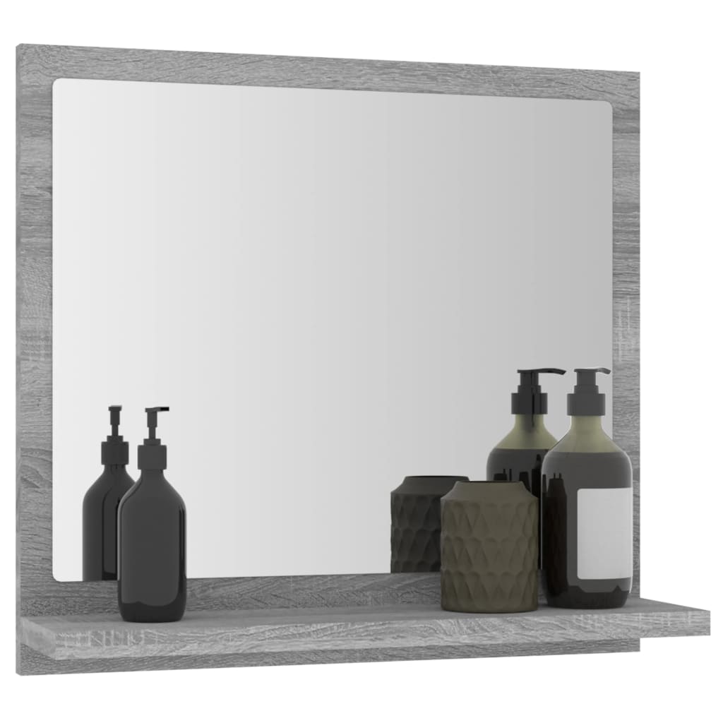 Harmaa kylpyhuoneen peili Jiiajing 40x10,5x37cm (puinen)