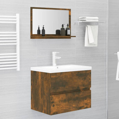 Kylpyhuoneen peili savutammi 60x10,5x37 cm tekninen puu