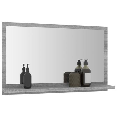 Kylpyhuoneen peili harmaa Sonoma 60x10,5x37 cm tekninen puu