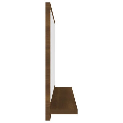 Kylpyhuoneen peili ruskea tammi 60x10,5x37 cm tekninen puu