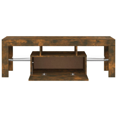 TV-taso LED-valoilla savutammi 120x35x40 cm
