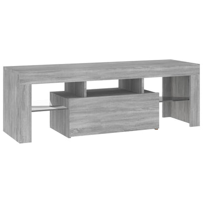 TV-taso LED-valoilla harmaa Sonoma 120x35x40 cm