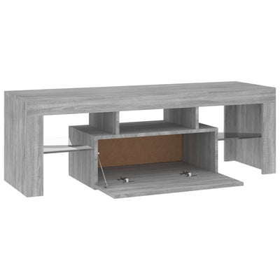 TV-taso LED-valoilla harmaa Sonoma 120x35x40 cm