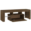 TV-taso LED-valoilla ruskea tammi 120x35x40 cm