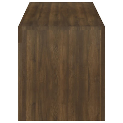 TV-taso LED-valoilla ruskea tammi 120x35x40 cm